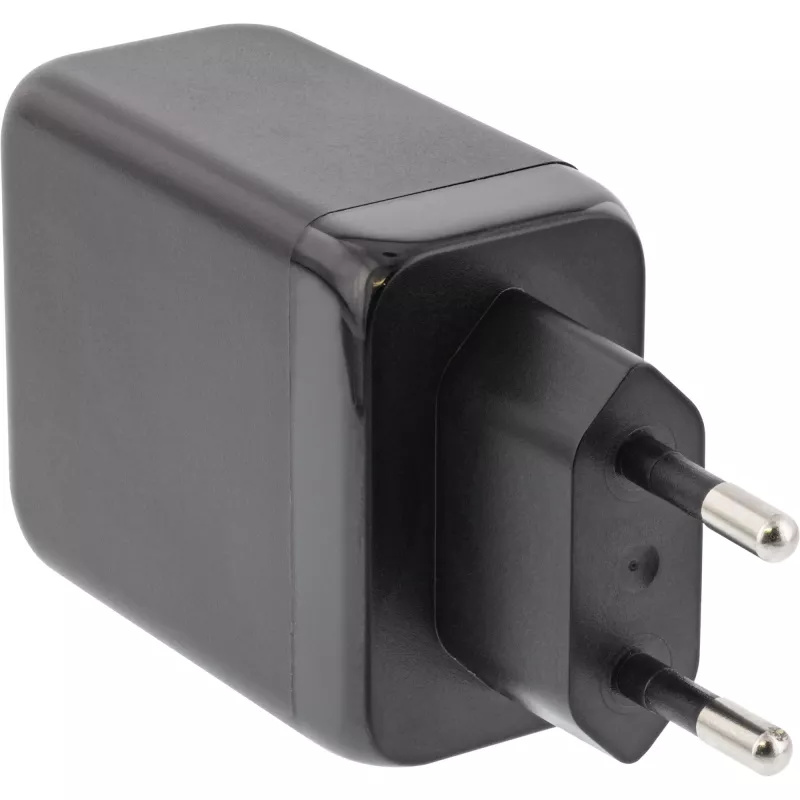 InLine USB PD-voeding, GaN-oplader, 3-poorts, Dual USB-C + USB-A, 65W