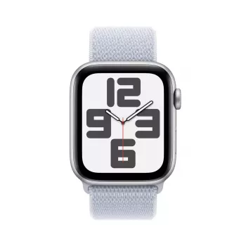 Smartwatch Apple Watch SE GPS + Cellular 44mm zilver aluminium behuizing Blue Cloud sport loop