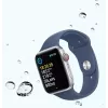 Smartwatch Apple Watch SE GPS + Cellular 44mm zilver aluminium behuizing Blue Cloud sport loop