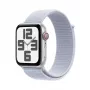 Smartwatch Apple Watch SE GPS + Cellular 44mm zilver aluminium behuizing Blue Cloud sport loop