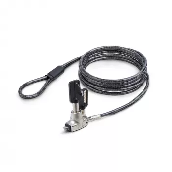 StarTech.com slank slot compatibel met Noble Wedge®-slot, 1,5 m beveiligingskabel, bureau-diefstalbeveiliging voor laptop/notebook, snijvast stalen kabel, sleutelslot