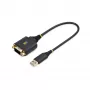 StarTech.com 1ft (30cm) USB-naar-serieel adapterkabel, COM-retention, verwisselbare moeren/schroeven, USB-A naar DB9 RS232, FTDI IC, ESD-bescherming, Windows/macOS/Linux