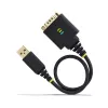 StarTech.com 1ft (30cm) USB-naar-serieel adapterkabel, COM-retention, verwisselbare moeren/schroeven, USB-A naar DB9 RS232, FTDI IC, ESD-bescherming, Windows/macOS/Linux