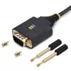 StarTech.com 1ft (30cm) USB-naar-serieel adapterkabel, COM-retention, verwisselbare moeren/schroeven, USB-A naar DB9 RS232, FTDI IC, ESD-bescherming, Windows/macOS/Linux
