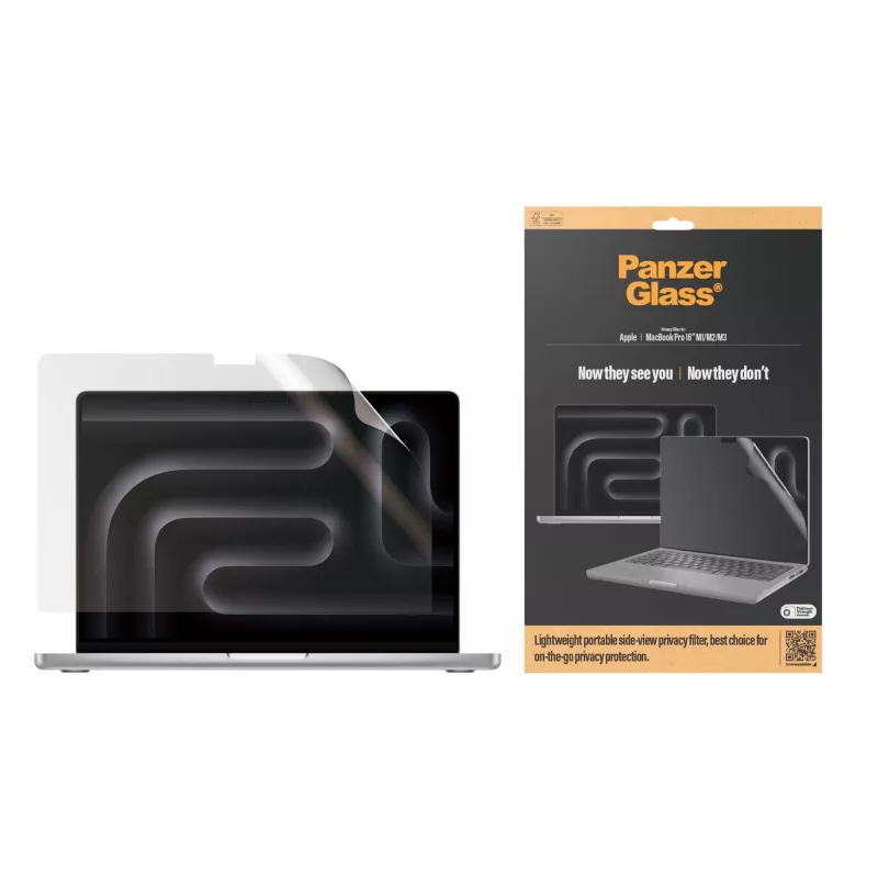 Screen Protector PanzerGlass Dual Privacy MacBook Pro 16 inch M1 M2 M3 M4 transparant