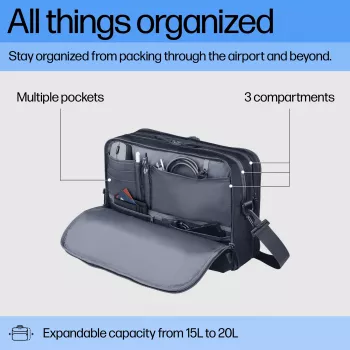 Laptoptas HP Travel Plus 15 l 14 inch aktetas 820 g monochroom
