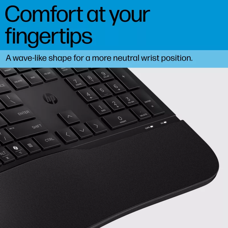 HP 485 Comfort bedraad toetsenbord full-size USB membraan met polssteun