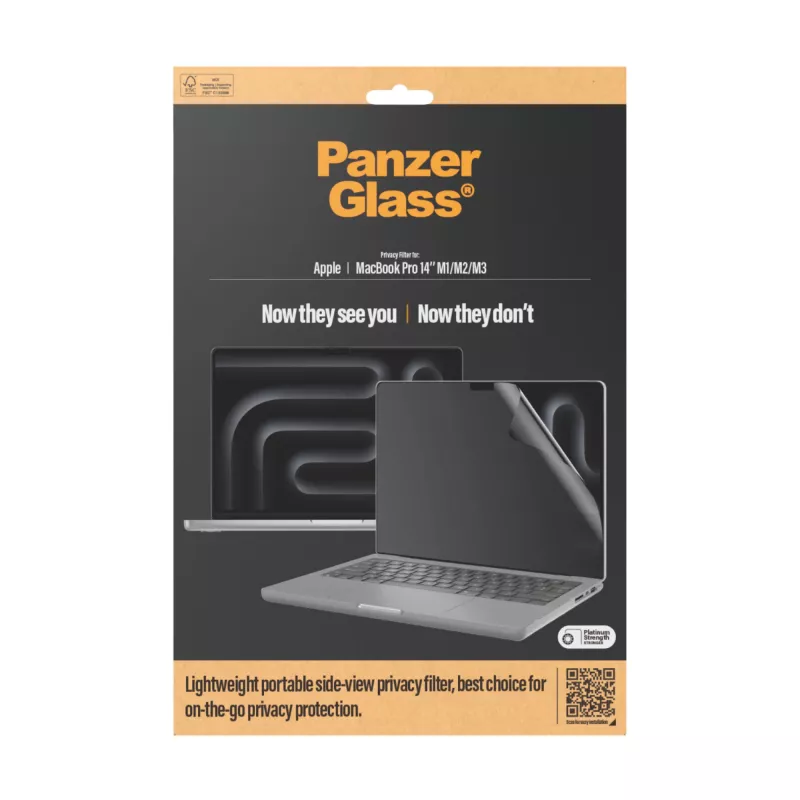 Beeldschermbescherming PanzerGlass Dual Privacy MacBook Pro 14 inch M1 M2 M3 M4