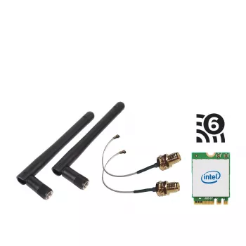 Shuttle WLN-M3 - WLAN-kit voor Edge PC serie SPCEL, Intel WLAN M.2-kaart (ax)/Bluetooth, incl. kabels en externe antennes