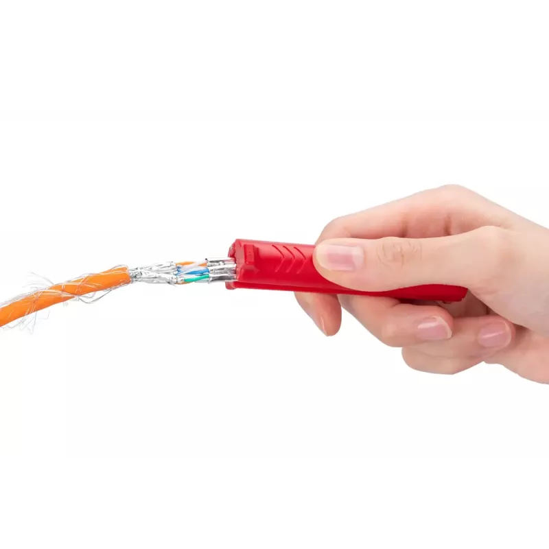 DIGITUS DN-94001-1 striptang voor netwerk-/datakabels, 5–15 mm, tot AWG 24, rood