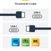 StarTech.com 1,5ft (50cm) Thunderbolt 5-kabel, 80Gbit/s/tot 120Gbit/s, 240W PD, 8K 60Hz, gecertificeerde Thunderbolt-kabel - compatibel met Thunderbolt 4/USB4/USB-C