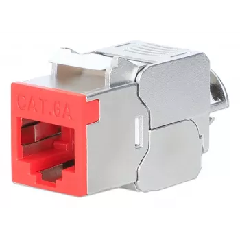 Netwerkkabel Intellinet 791311 Keystone-module plat rood RJ-45