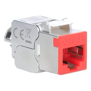 Netwerkkabel Intellinet 791311 Keystone-module plat rood RJ-45