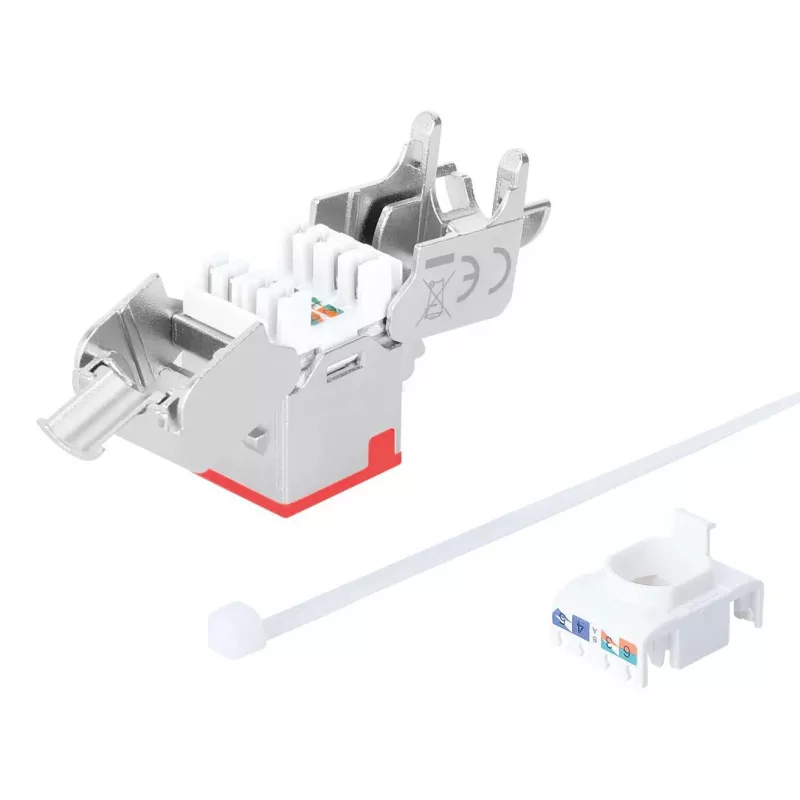 Netwerkkabel Intellinet 791311 Keystone-module plat rood RJ-45