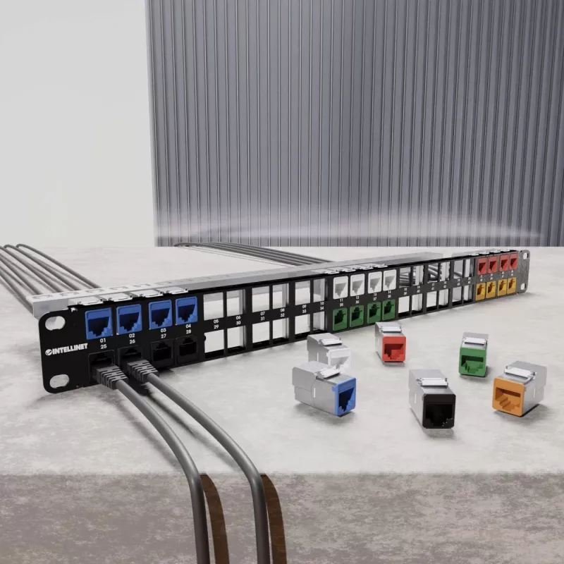 Netwerkkabel Intellinet 791311 Keystone-module plat rood RJ-45