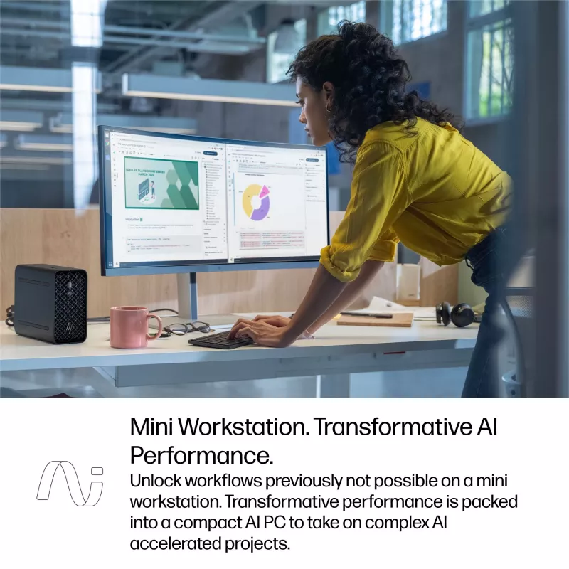 HP Z2 Mini G1a A40MYET mini-pc, AMD Ryzen AI Max+ PRO 395, 64GB LPDDR5X, 2TB SSD, Windows 11 Pro