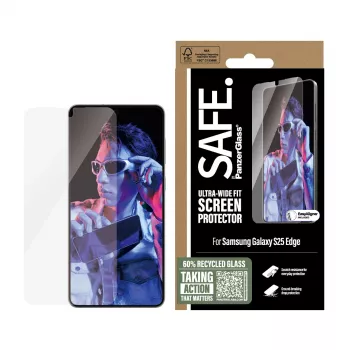 Beeldschermbescherming PanzerGlass SAFE. by ® Samsung S25 Edge Ultra-Wide Fit krasvast stootvast