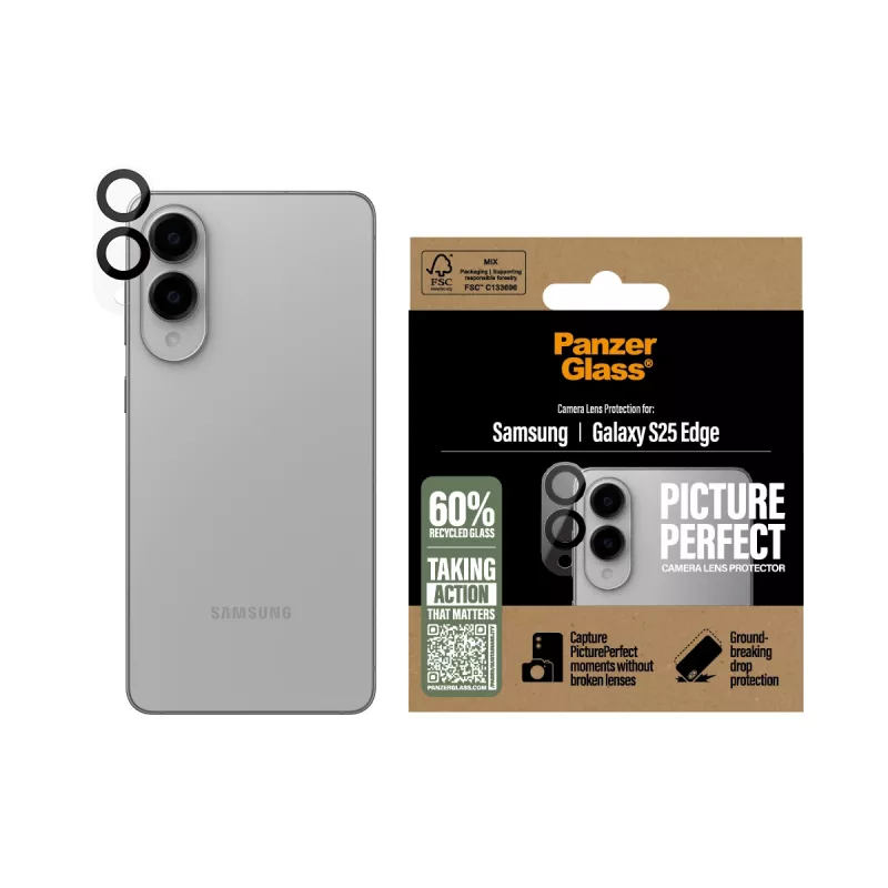 Cameraleensbescherming PanzerGlass Samsung Galaxy S25 Edge krasvast stootvast