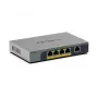 NETGEAR GS105EPP unmanaged Gigabit Ethernet (10/100/1000) Power over Ethernet (PoE) desktop/wandmontage grijs
