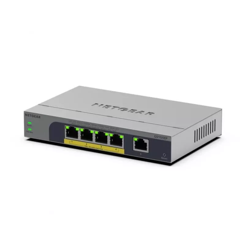 NETGEAR GS105EP unmanaged Gigabit Ethernet (10/100/1000) Power over Ethernet (PoE) grijs