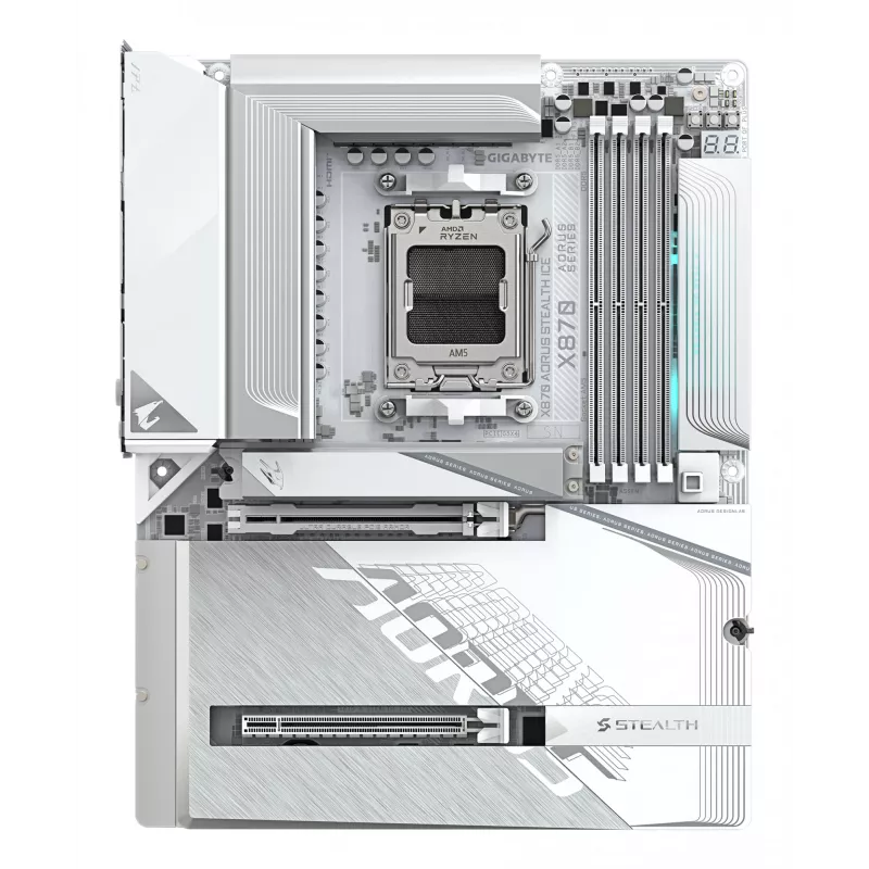 Moederbord GIGABYTE X870 AORUS STEALTH ICE, AMD AM5, ATX