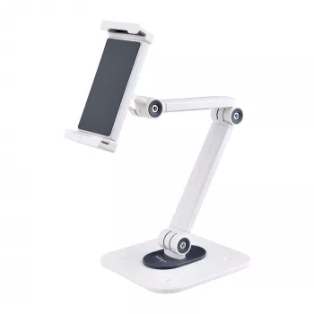 StarTech.com verstelbare tabletstandaard voor bureau – wandmontage – capaciteit 1 kg – ergonomisch gelede universele tabletstandaard – tabletsteun voor bureau zwenkbaar/draaibaar/roterend
