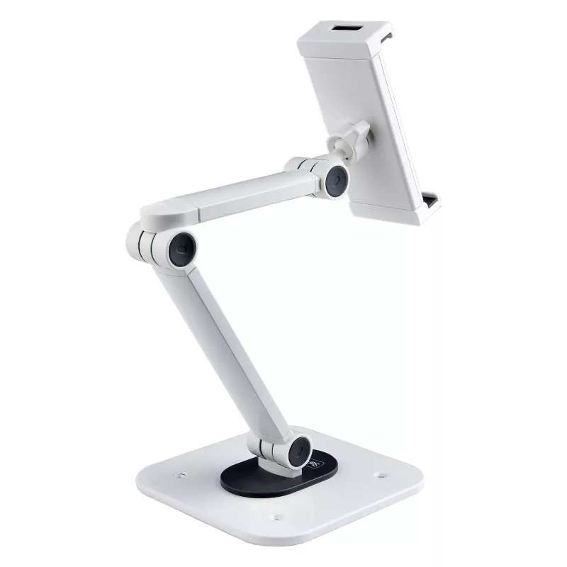StarTech.com verstelbare tabletstandaard voor bureau – wandmontage – capaciteit 1 kg – ergonomisch gelede universele tabletstandaard – tabletsteun voor bureau zwenkbaar/draaibaar/roterend