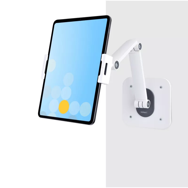 StarTech.com verstelbare tabletstandaard voor bureau – wandmontage – capaciteit 1 kg – ergonomisch gelede universele tabletstandaard – tabletsteun voor bureau zwenkbaar/draaibaar/roterend