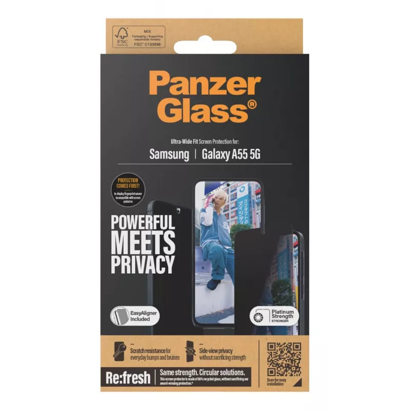 PanzerGlass P7358 telefoon-displayscherm/achterkantbescherming privacyfolie Samsung 1 stuks