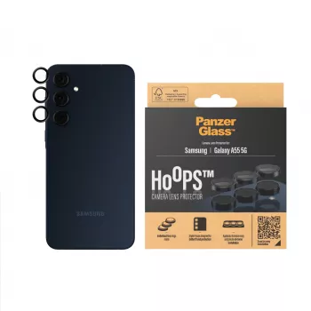 PanzerGlass ® Hoops® cameralensbescherming zwart Samsung Galaxy A55 5G