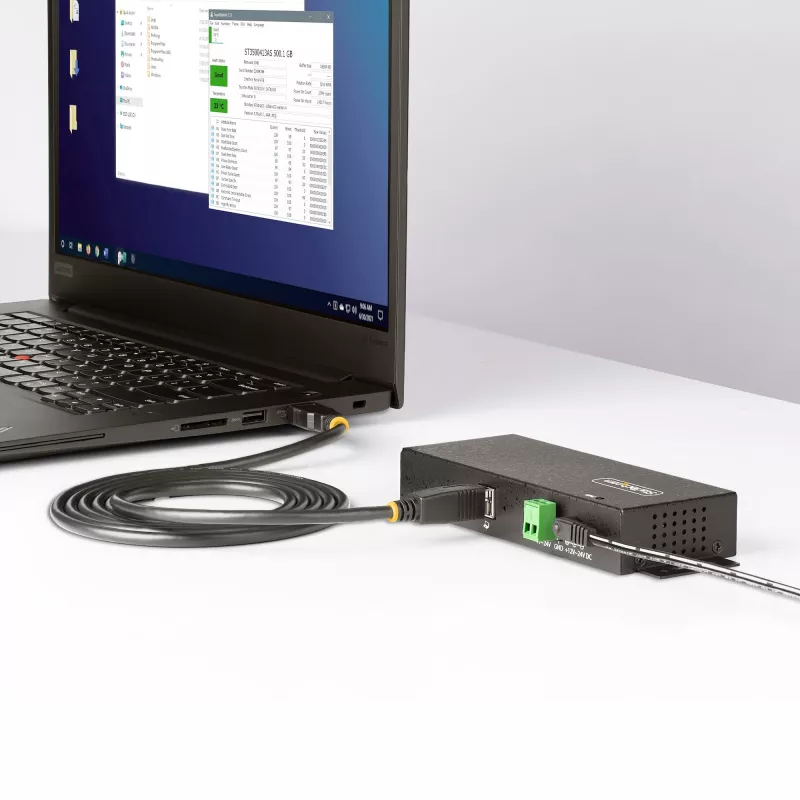 StarTech.com 5G7AINDRM-USB-A-HUB interface-hub USB 3.2 Gen 1 (3.1 Gen 1) Type-B 5000 Mbit/s zwart