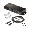 StarTech.com 5G7AINDRM-USB-A-HUB interface-hub USB 3.2 Gen 1 (3.1 Gen 1) Type-B 5000 Mbit/s zwart