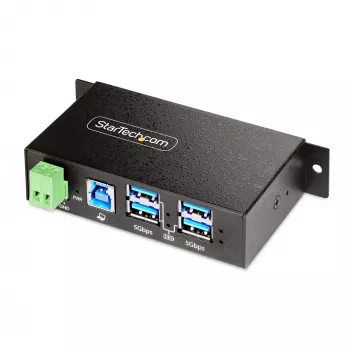 StarTech.com 5G4AINDRM-USB-A-HUB interface-hub USB 3.2 Gen 1 (3.1 Gen 1) Type-B 5000 Mbit/s zwart