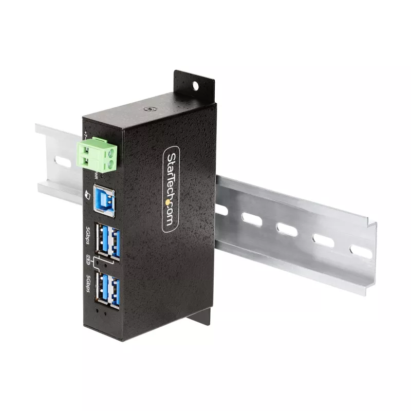 StarTech.com 5G4AINDRM-USB-A-HUB interface-hub USB 3.2 Gen 1 (3.1 Gen 1) Type-B 5000 Mbit/s zwart