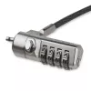 StarTech.com 6.5ft (2m) laptop kabelslot – 4-cijferig combinatie laptop-/desktop beveiligingskabelslot voor K-slot apparaten/computers/monitoren – draagbaar, diefstalveilig, vinylgecoat stalen kabelslot