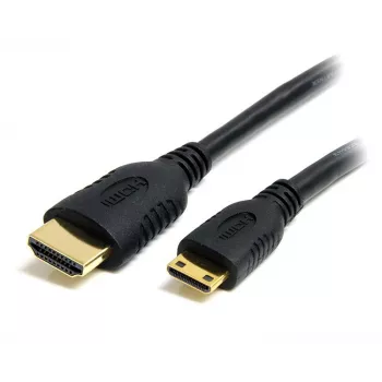 StarTech.com 2m Mini HDMI naar HDMI kabel met Ethernet – 4K 30Hz High Speed Mini HDMI naar HDMI adapterkabel – Mini HDMI Type-C apparaat naar HDMI monitor/display – robuuste videoconverterkabel