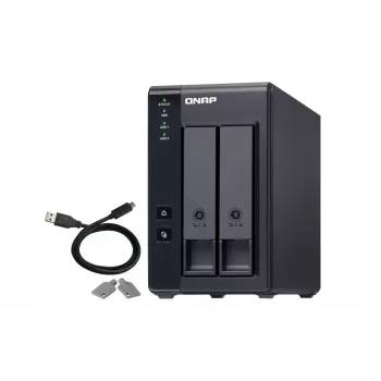 QNAP 2 Bay USB Type-C Direct Attached Storage met hardware RAID | TR-002 | Micro | 6 GB | zwart