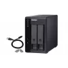 QNAP 2 Bay USB Type-C Direct Attached Storage met hardware RAID | TR-002 | Micro | 6 GB | zwart
