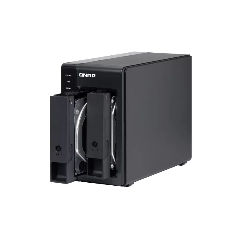 QNAP 2 Bay USB Type-C Direct Attached Storage met hardware RAID | TR-002 | Micro | 6 GB | zwart