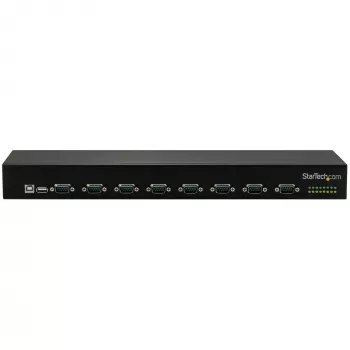 StarTech.com 8-poorts USB-naar-serieel adapter-hub, USB 2.0, serieel, zwart, aluminium, 36 W, 100 - 240 V