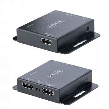 StarTech.com 4K HDMI-extender via CAT6/CAT5 ethernetkabel, 4K 30Hz of 1080p 60Hz video-extender, HDMI via ethernetkabel, HDMI zender- en ontvangerkit, IR-afstandsbediening