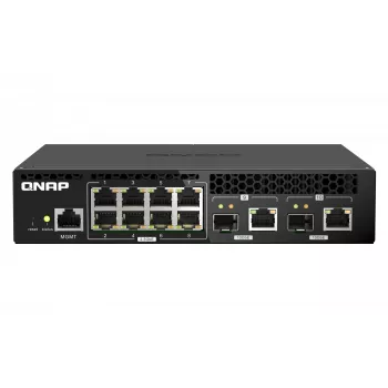 QNAP QSW-M2108R-2C netwerkswitch managed L2 2.5G Ethernet (100/1000/2500) Power over Ethernet (PoE) zwart