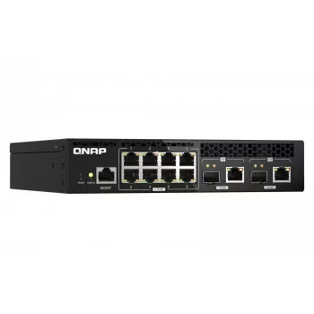 QNAP QSW-M2108R-2C netwerkswitch managed L2 2.5G Ethernet (100/1000/2500) Power over Ethernet (PoE) zwart