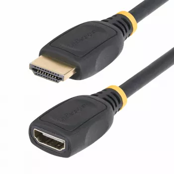 StarTech.com 1m HDMI 2.0-verlengkabel, High Speed HDMI portsaver-kabel, 4K 60Hz, HDMI stekker-naar-bus verlengadapterkabel, HDMI-verlengkabel, M/W
