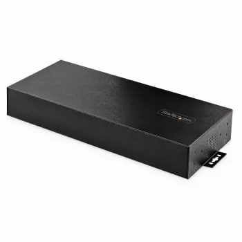 StarTech.com 16-poorts industriële USB 5Gbps-hub met voeding, metalen behuizing, monteerbaar, ESD-bescherming, klemmenstrookvoeding, USB-laadfunctie, dual-host-schakelaar – TAA