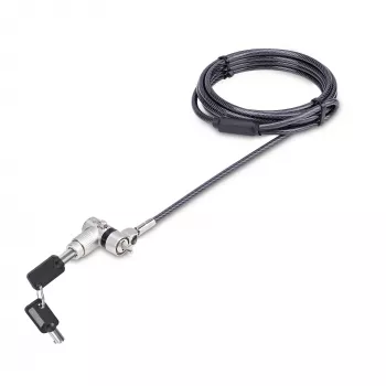 StarTech.com 3-in-1 universeel laptopslot 6.6ft (2m), master keyed slotkabel, computerbeveiliging, compatibel met Noble Wedge®/Nano/K-slot; anti-diefstal snijbestendige kabel