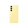 Hoesje Samsung Galaxy S24 FE monochroom geel met tafelstandaard