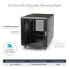 StarTech.com 4-paals 12U serverrack, afsluitbare 19-inch datakast voor computer-/AV-/IT-apparatuur, kantoor-/thuisnetwerkrack met wielen & verstelbare montagerails