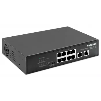 Intellinet 8-poorts Gigabit Ethernet PoE+ switch 120W 2 uplink-poorten