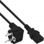 InLine stroomkabel, CEE 7/7 haaks / 3-polig IEC C13 stekker, 2,5 m